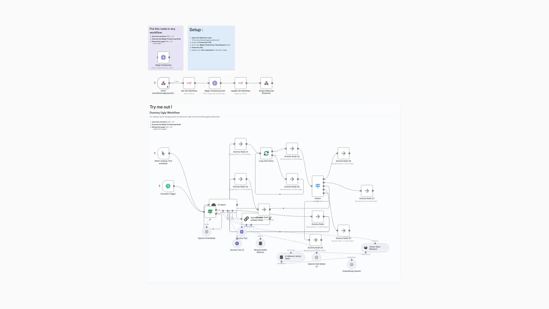 ⚡Auto Workflow Positioning !