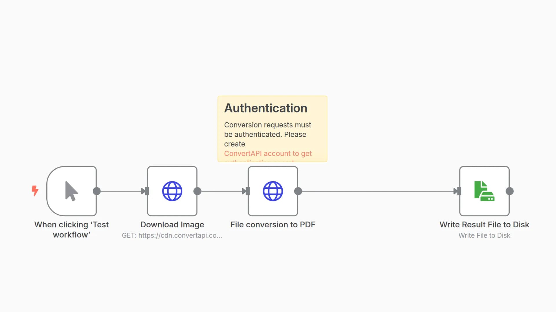 Convert image to PDF using ConvertAPI
