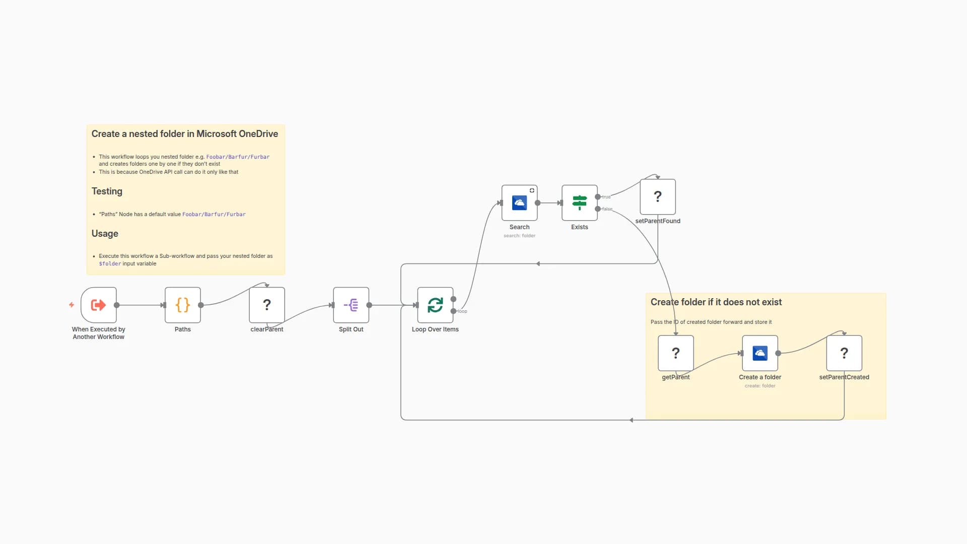 Smart Nested Folder Creation in OneDrive with Existence Checking