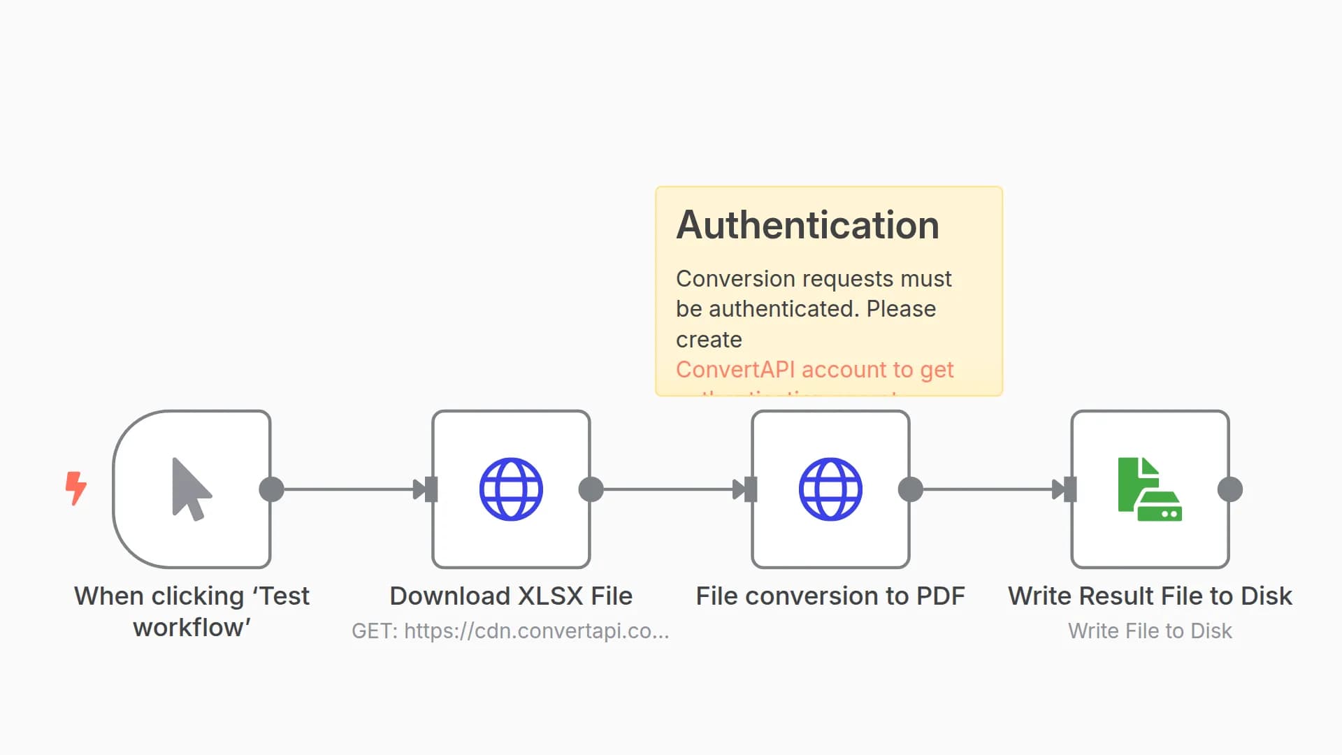 Convert XLSX to PDF using ConvertAPI