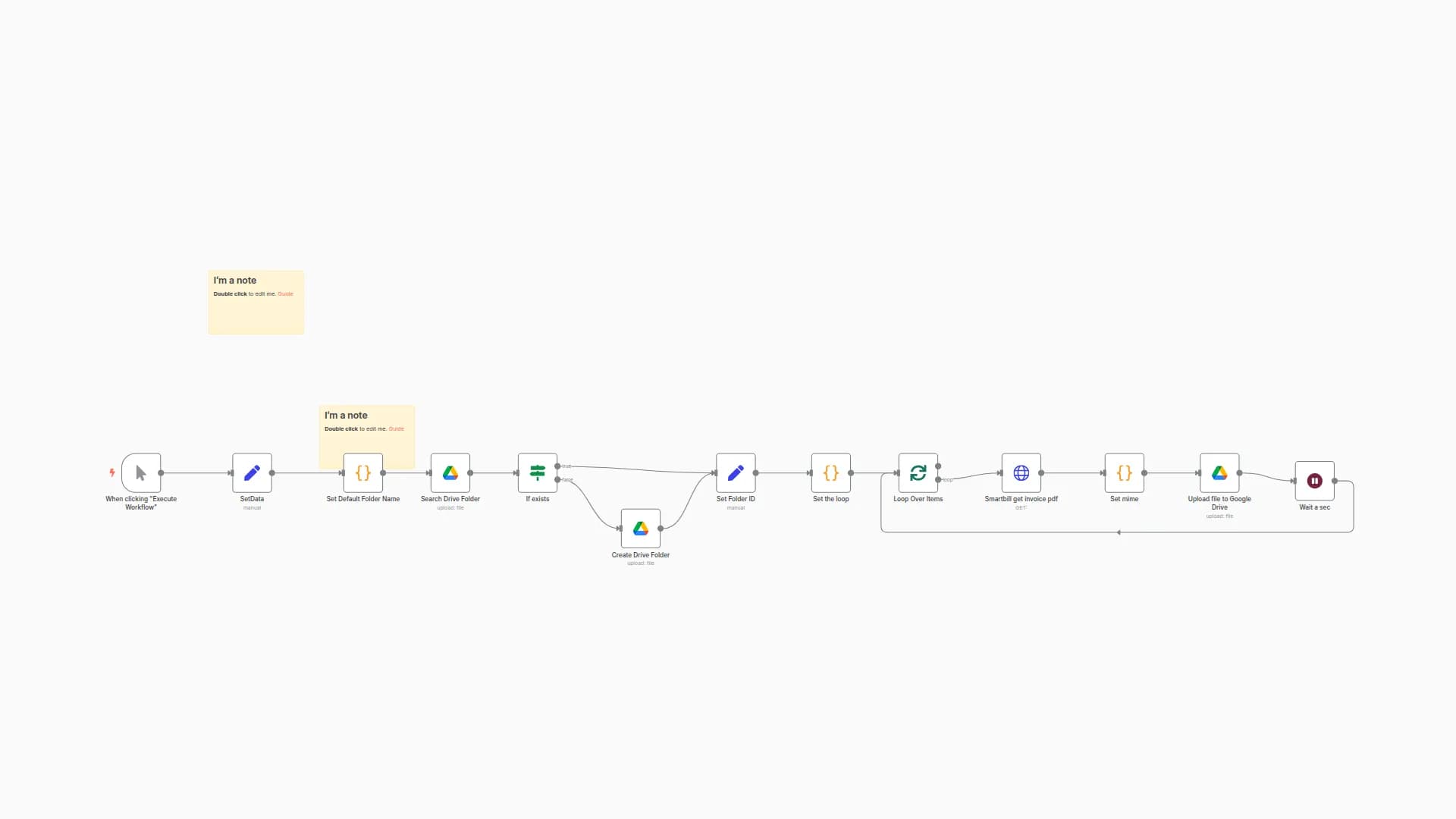 Export PDF invoices from SmartBill to Google Drive