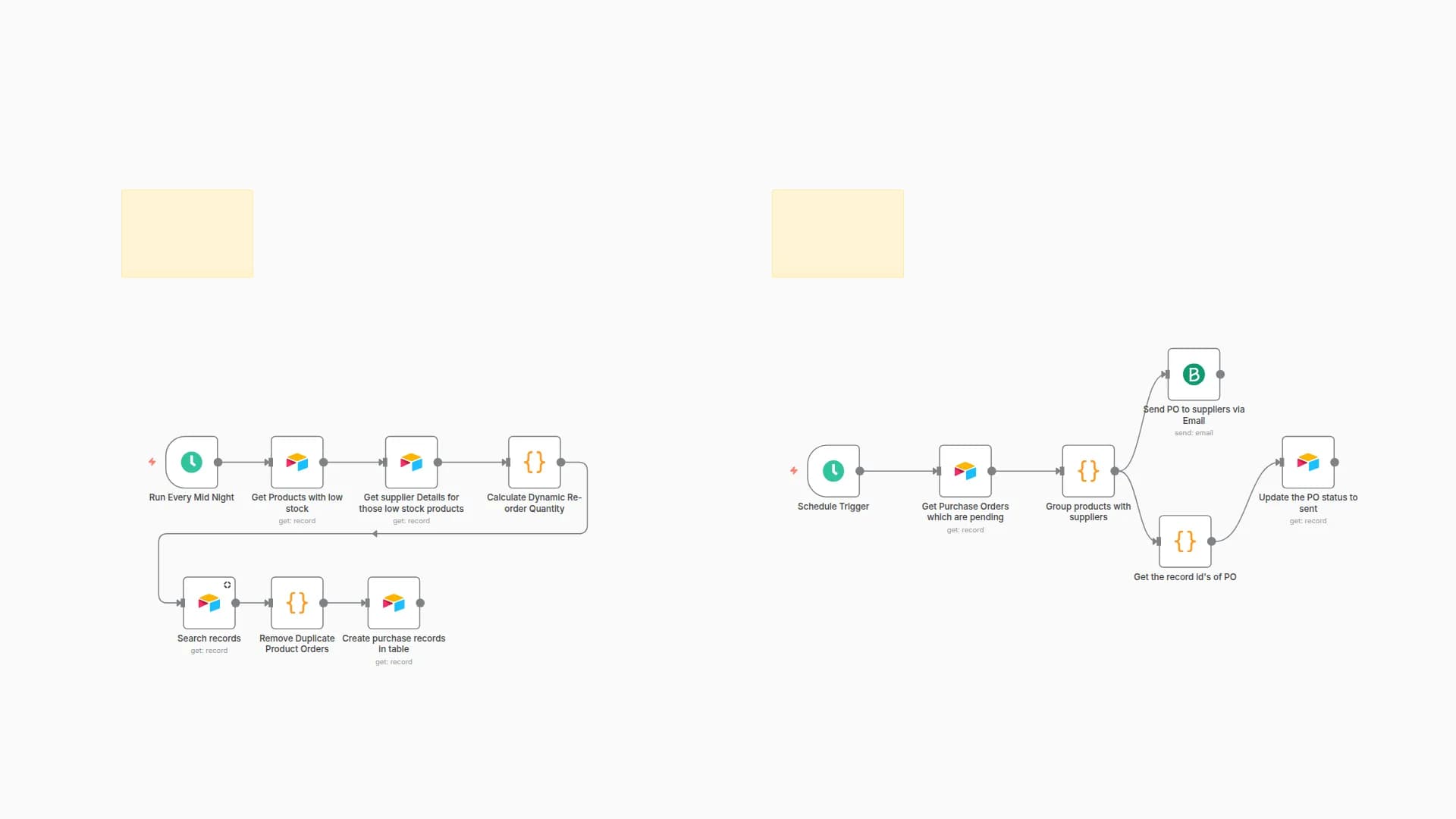 Automated Inventory Management with Airtable PO Creation & Supplier Emails