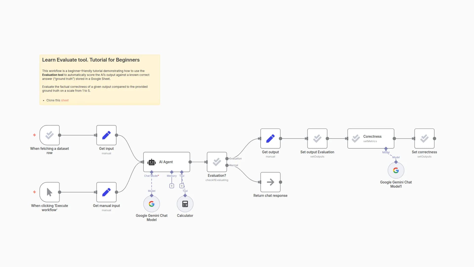 🎓 Learn Evaluate tool. Tutorial for Beginners with Gemini and Google Sheets
