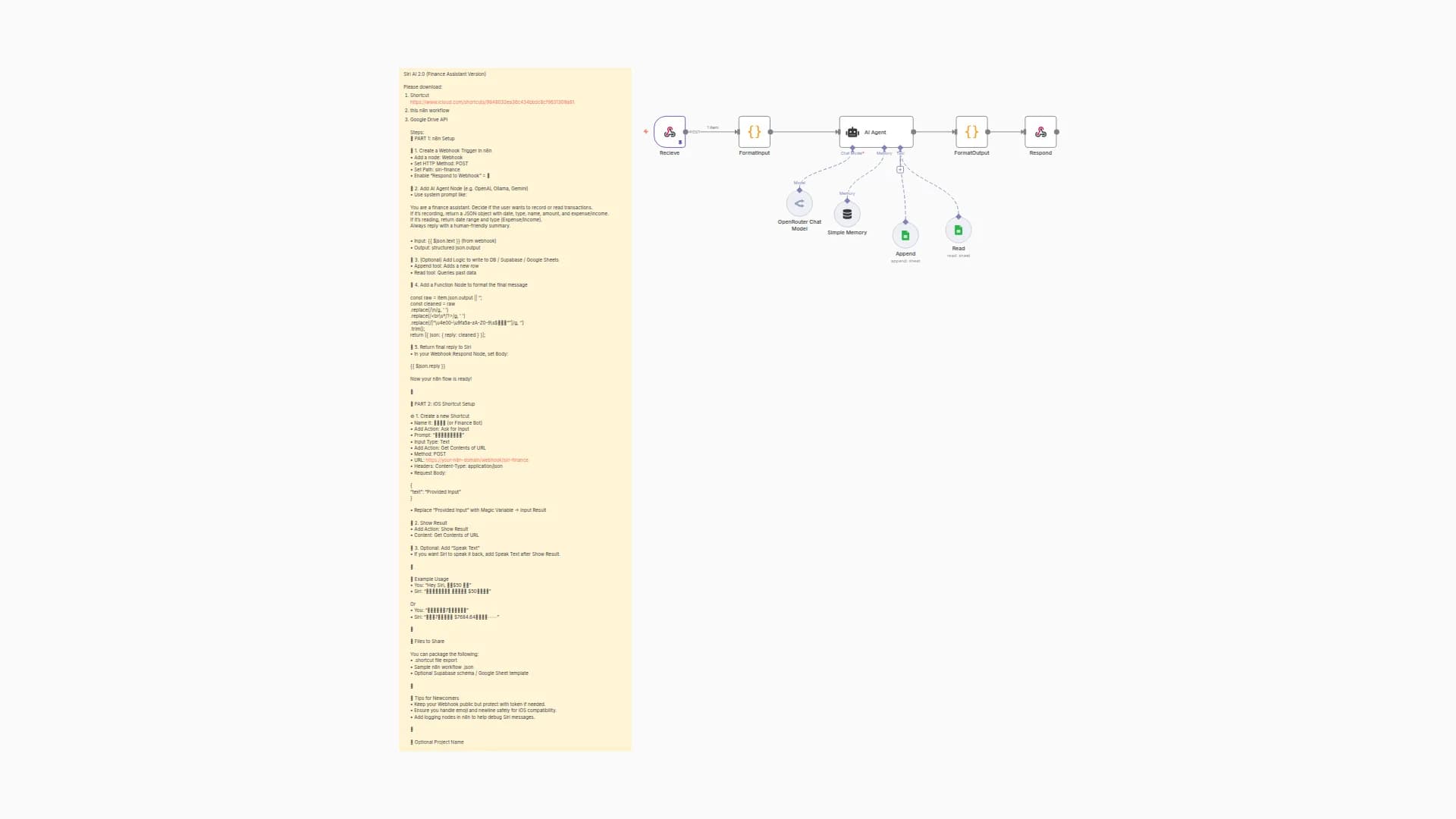 Voice-controlled Expense Tracker with Siri, AI and Google Sheets