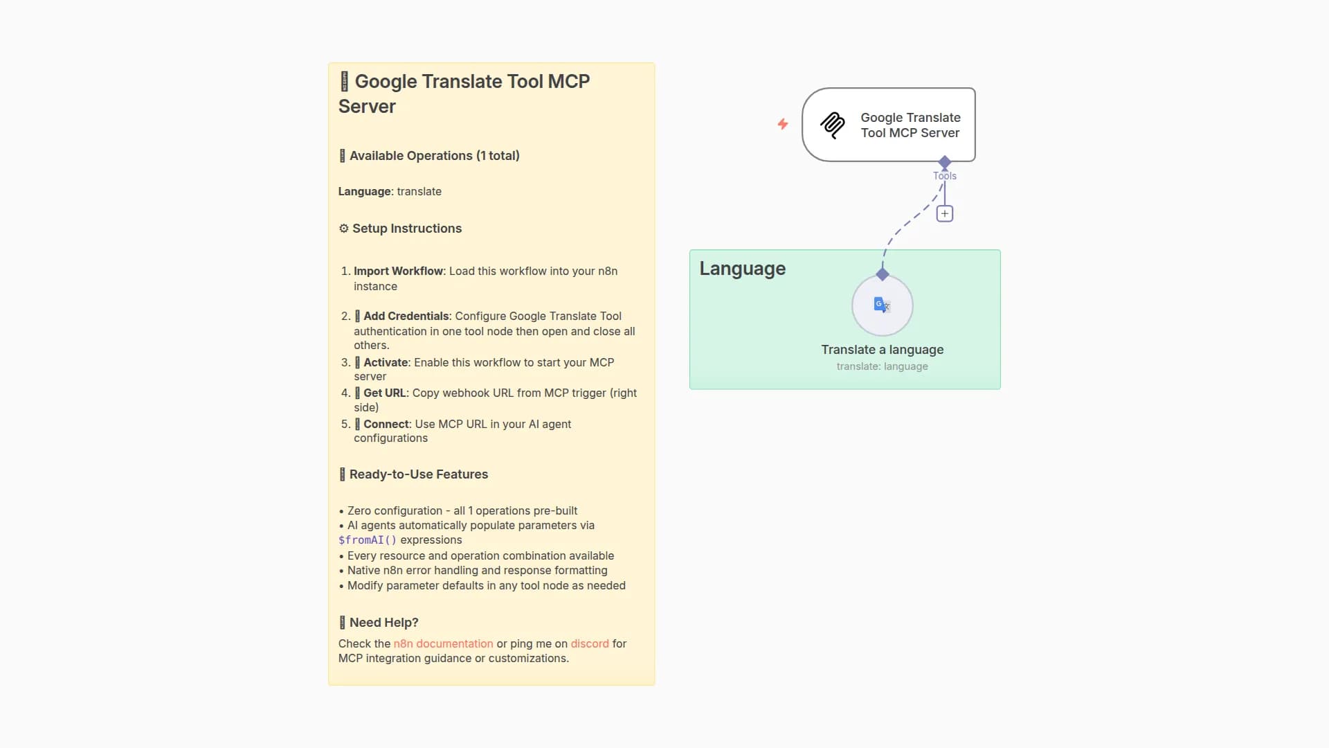 Expose Translate endpoint to AI Agents via 🛠️ Google Translate Tool MCP Server