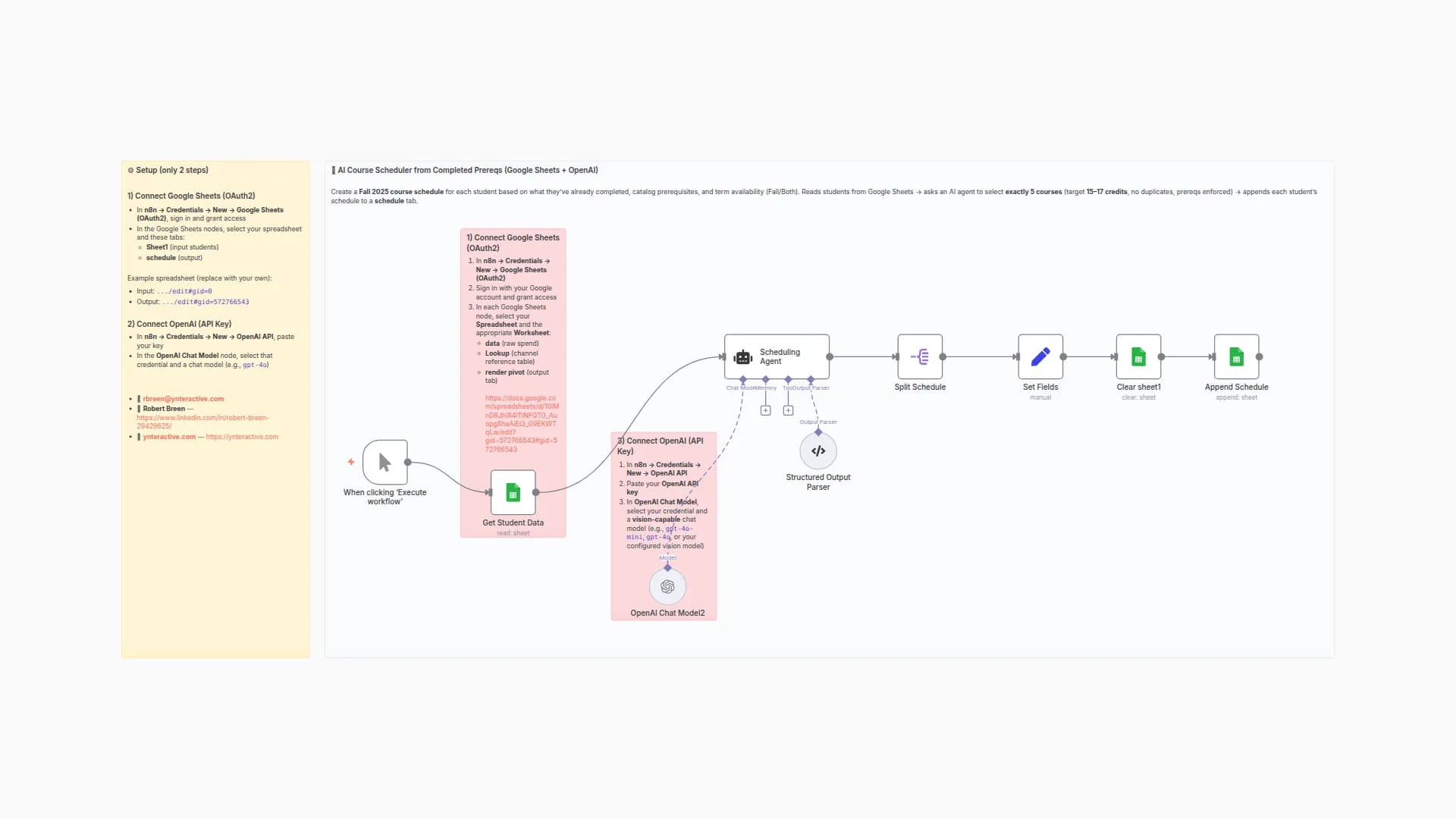 Generate Student Course Schedules Based on Prerequisites with GPT and Google Sheets