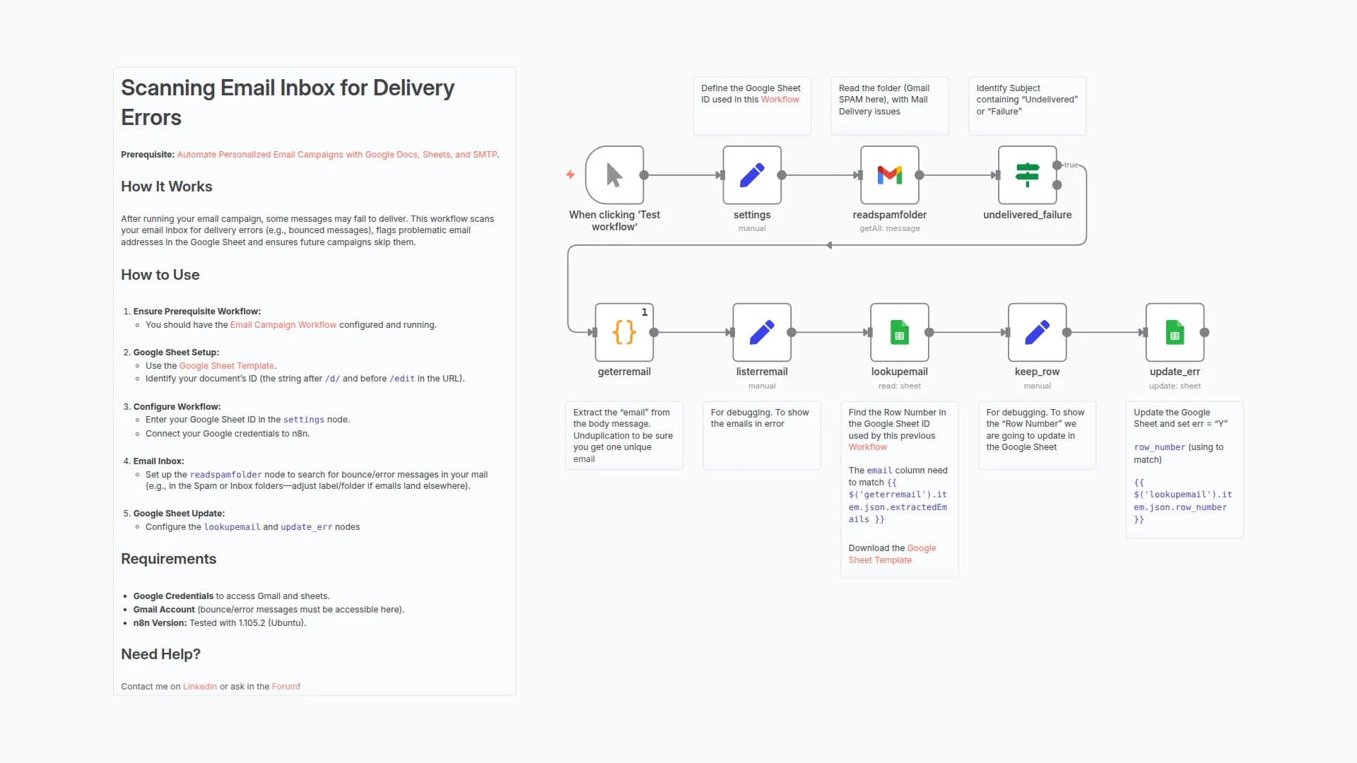 Flag Bounced Emails in Google Sheets from Gmail Delivery Error Messages