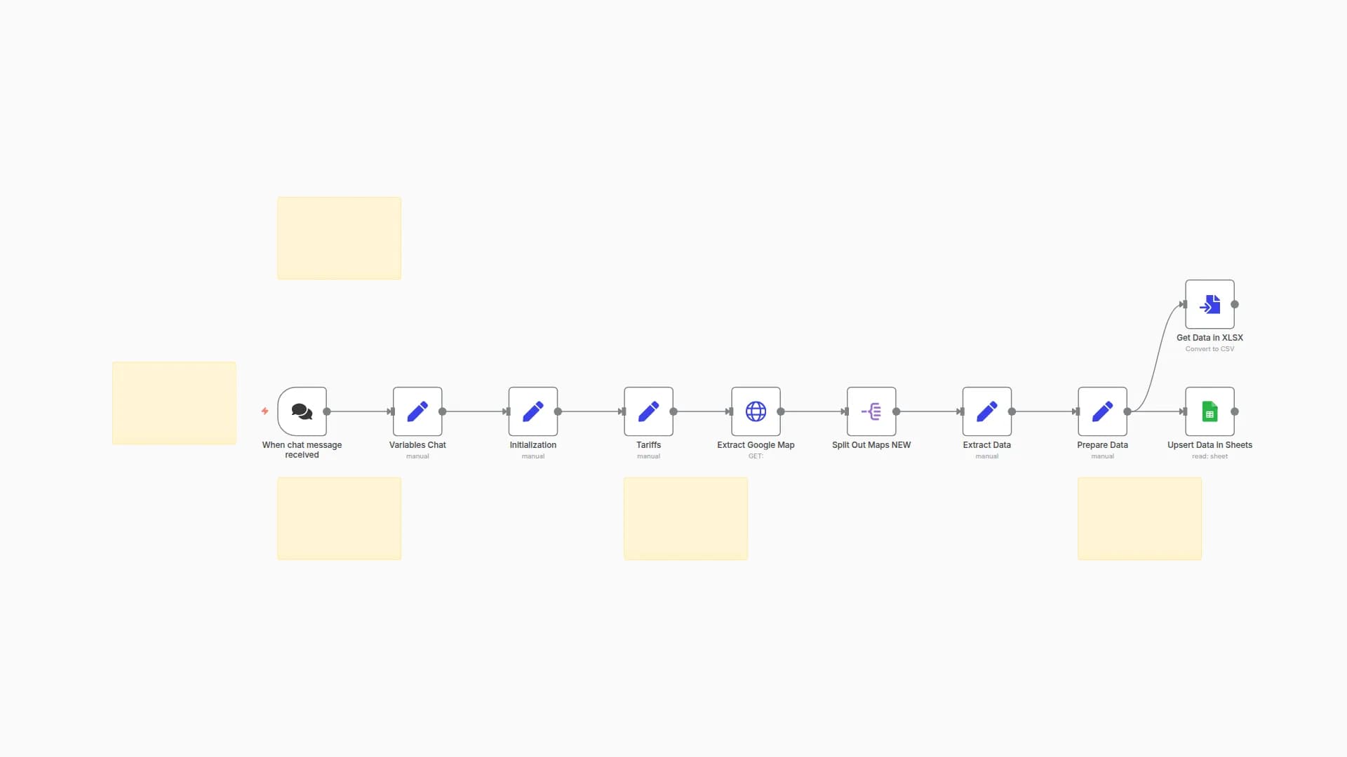 Extract Business Data from Google Maps via Chat to Excel & Google Sheets