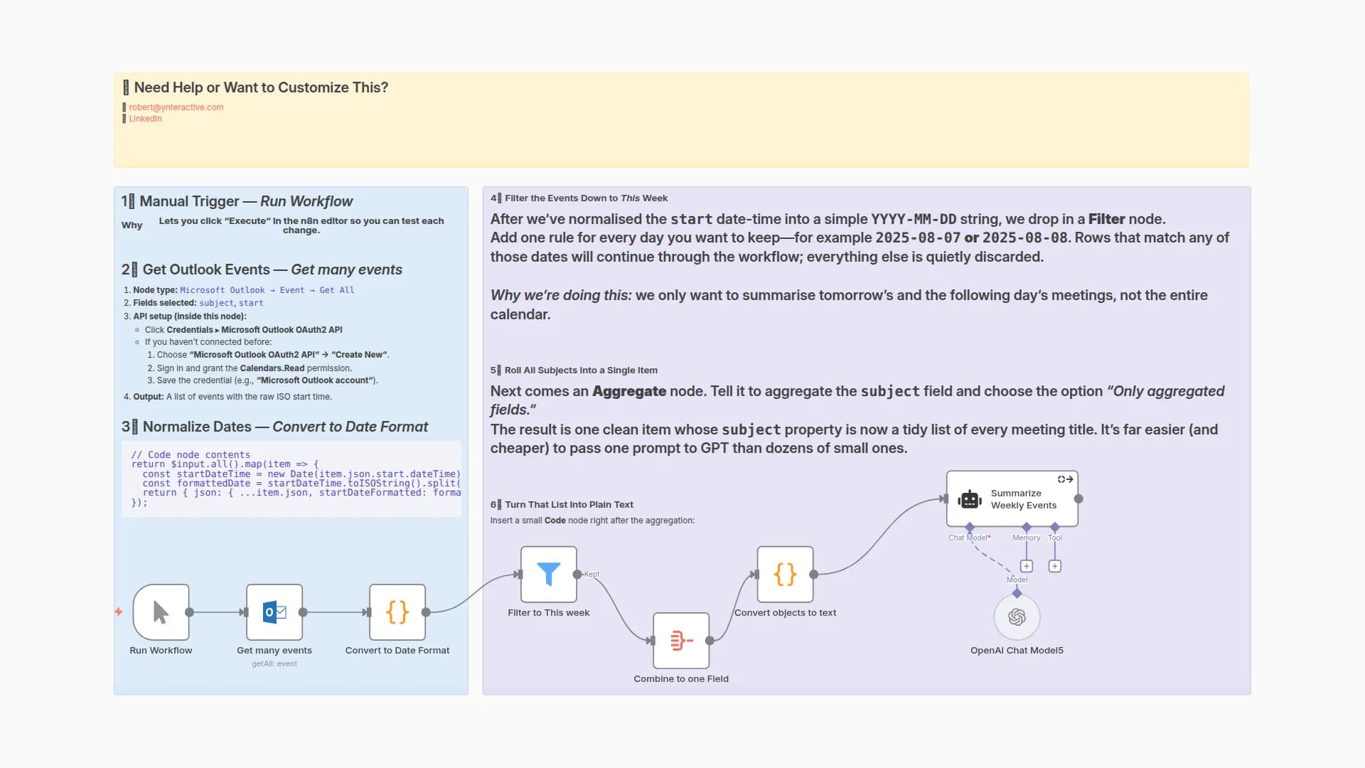 Beginner Outlook Calendar Summary with OpenAI