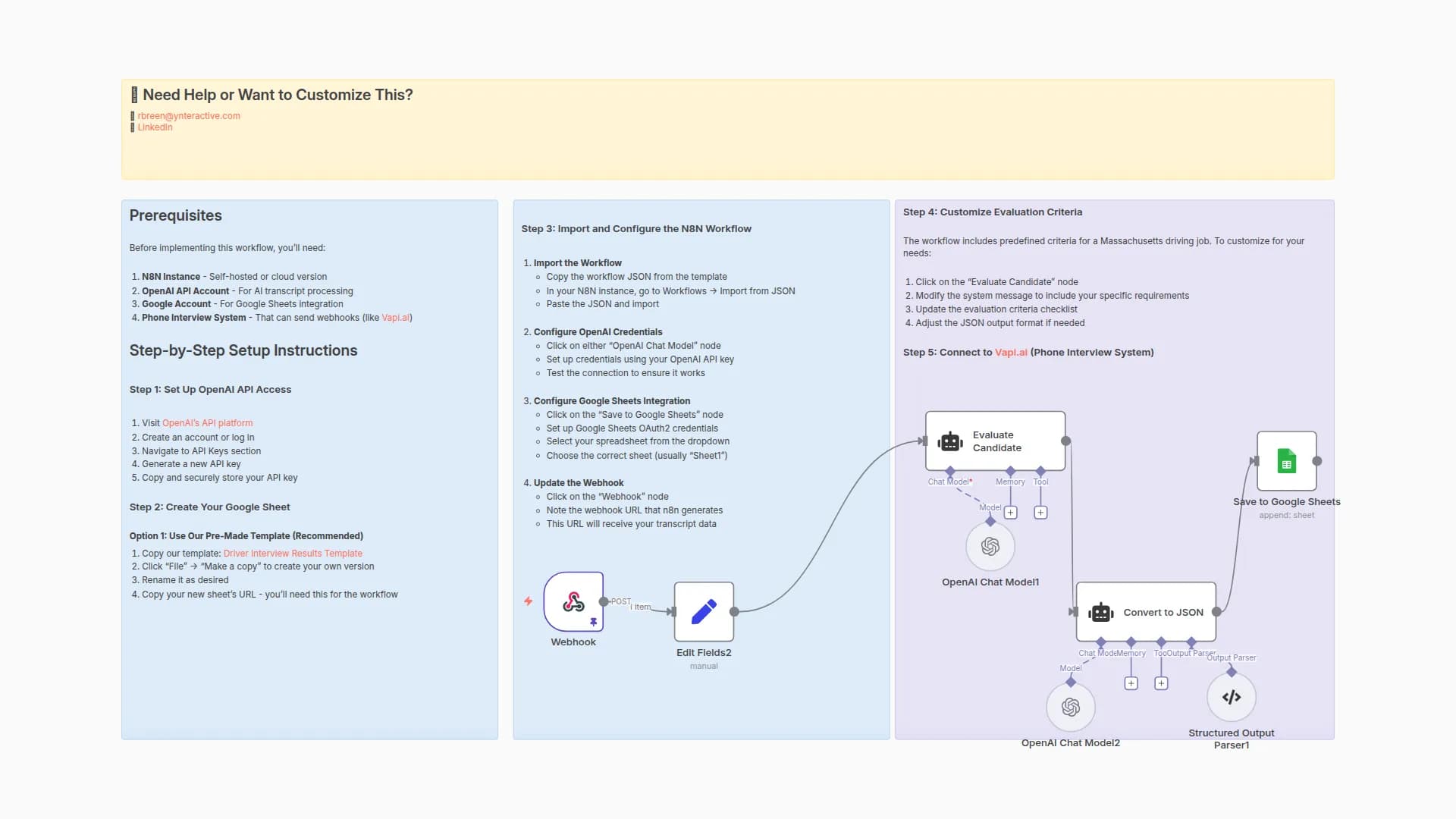 Automated Phone Interview Evaluation with Vapi, GPT-4o & Google Sheets
